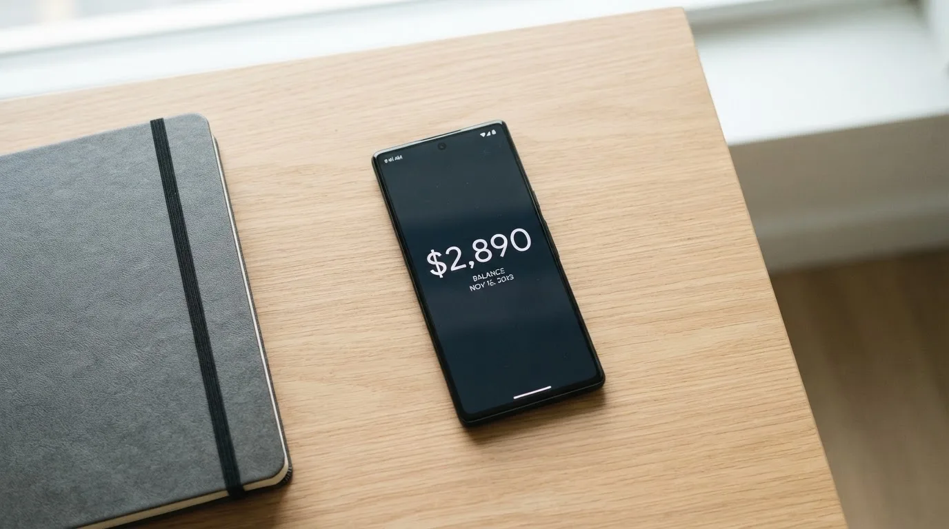 A phone showing a stablecoin transfer screen