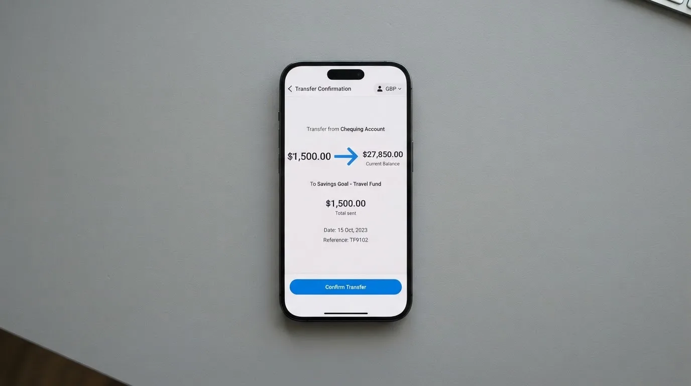 A phone showing a stablecoin transfer screen
