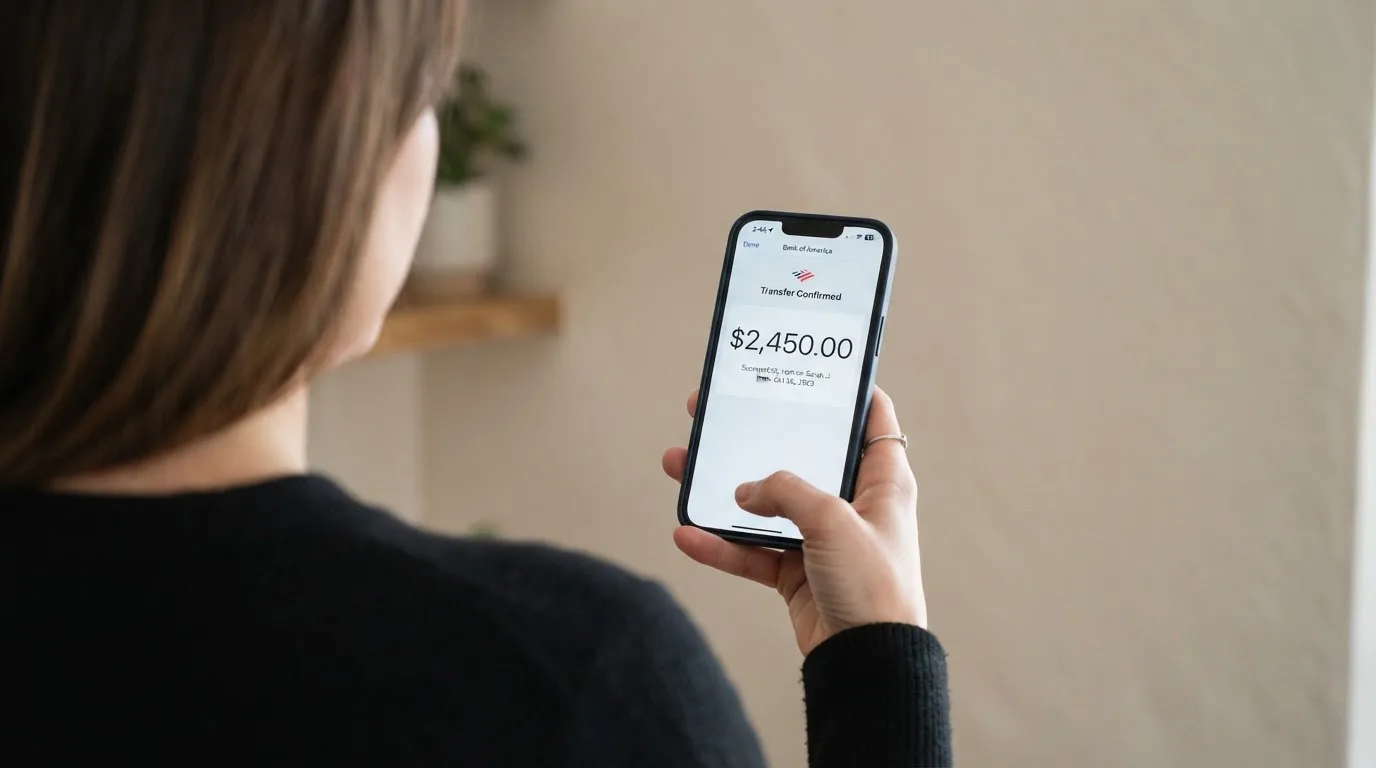 A phone showing a stablecoin transfer screen