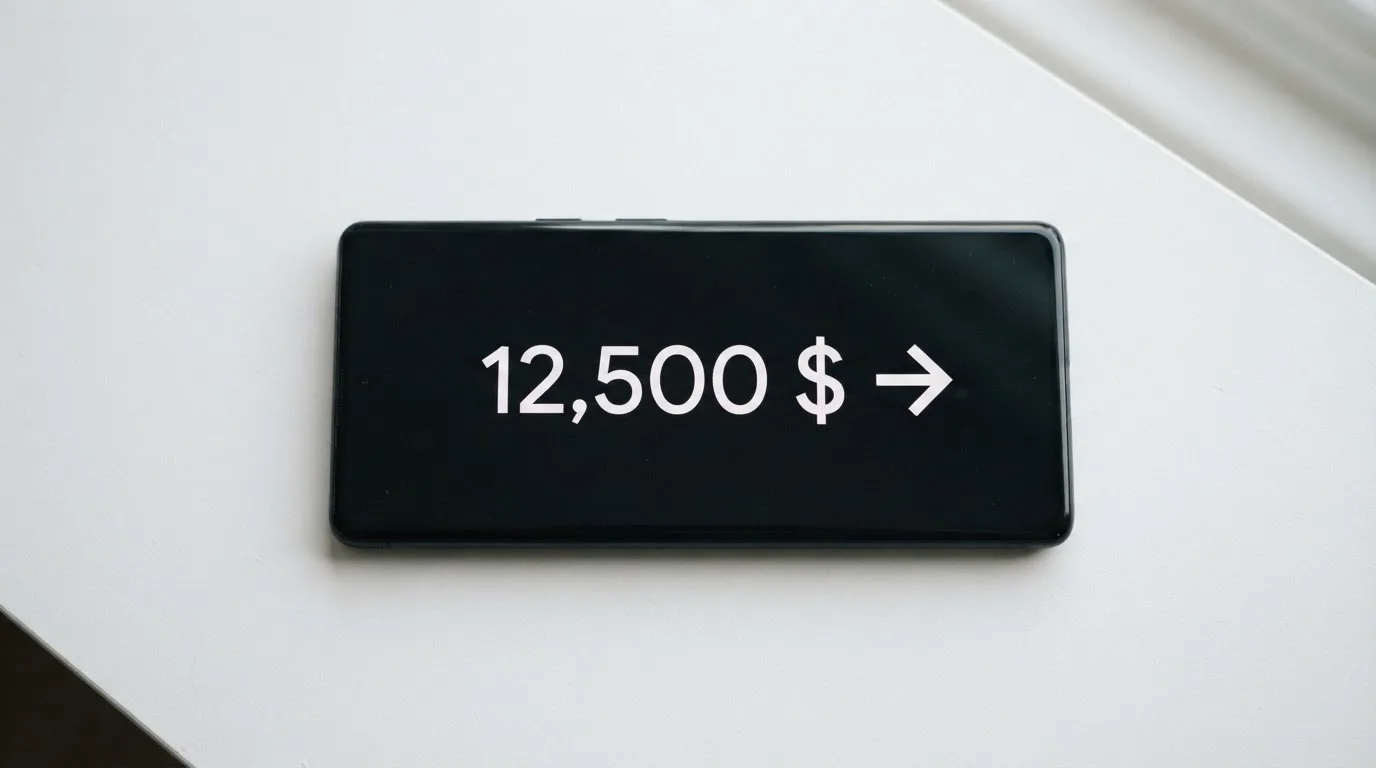A phone showing a stablecoin transfer screen