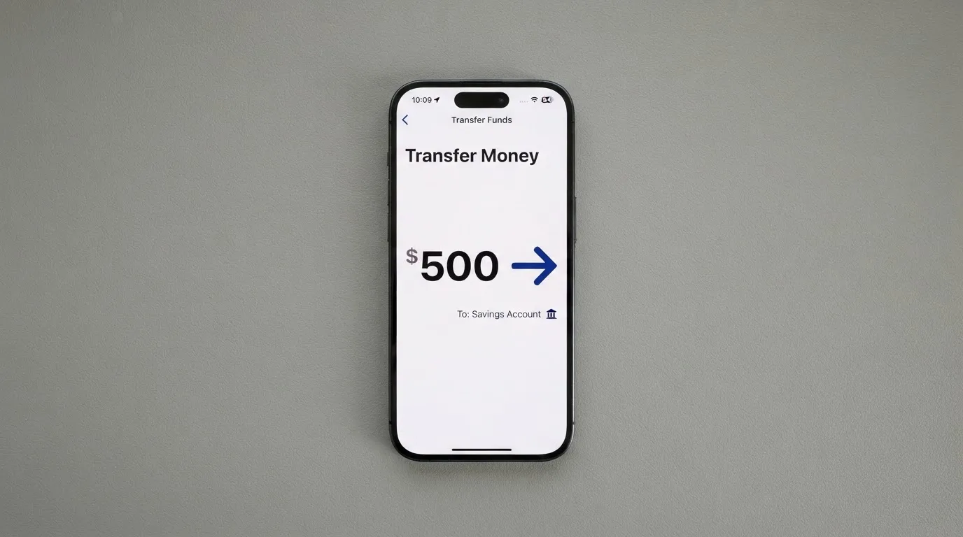 A phone showing a stablecoin transfer screen