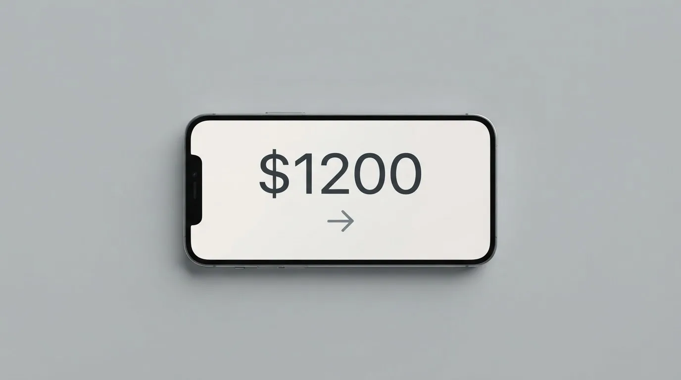 A phone showing a stablecoin transfer screen